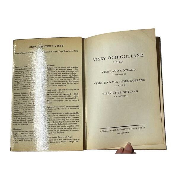 Visby Och Gotland Book Multilingual English Swedish German Vintage - Picture 3 of 11